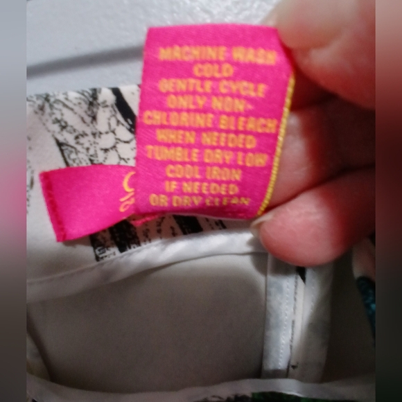 Catherine Malandrino women's size 2 tropical parrots toille print pencil skirt - Picture 7 of 9